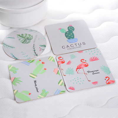 Qualität  Absorbent Paper Promotional Drink Coasters / Custom Round Coasters For Drinks Fabrik