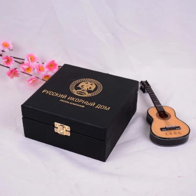 PU-Leder Kaviarverpackung Geschenkbox mit Goldfolie wasserdicht