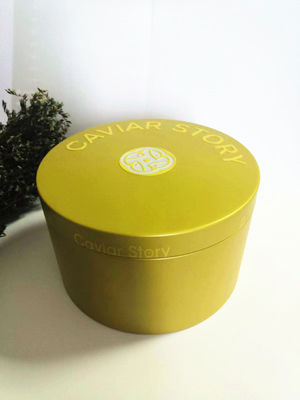 Leere Vakuum-Kaviar-Zinnschachtel für 30g / 50g Kaviar mit Mop-Löffel-Logo
