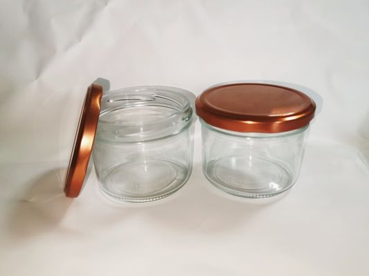 Hochtransparentes Kaviarglas in Lebensmittelqualität, Standard 8OZ 240 ml mit Metalldeckel