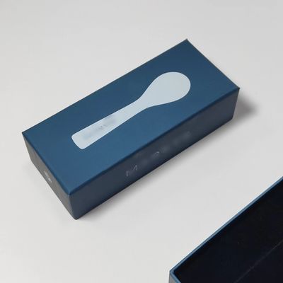 2024 Neues Design Kaviar-Mop-Löffel Geschenk-Box mit Logo 140x50x38mm