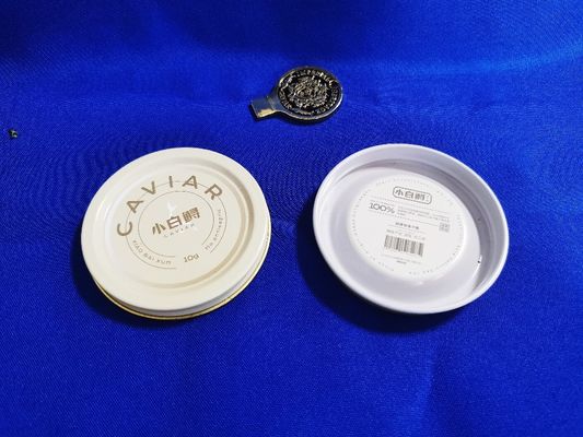 0.28mm Lebensmittel-Blech Kaviar Verpackung Vakuum Leere Dose 10g mit Druck