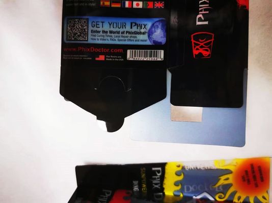 Schöne Design Druck Kunststoffverpackungskiste mit gutem Boden Design und Anhänger