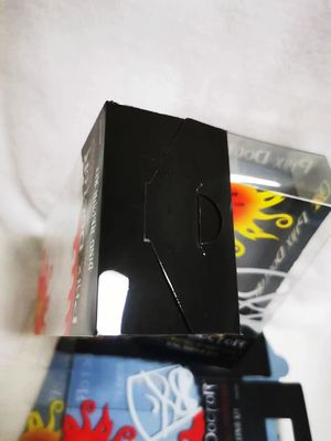 Schöne Design Druck Kunststoffverpackungskiste mit gutem Boden Design und Anhänger