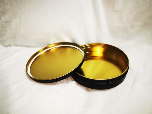 Vakuumleere Kaviar-Dose Lebensmittelverpackung 1000 ml/g 1 kg mit mattschwarzem Inneren aus Gold