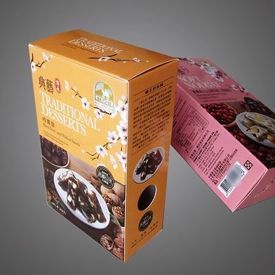 Farbige Papierverpackungskiste Fold-and-Tuck Konstruktionsstil