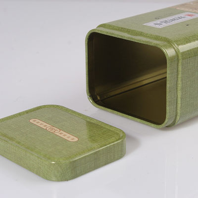 High-End Metallblechbox Rechteck leere Metallöldose mit CMYK / Pantone Farbe