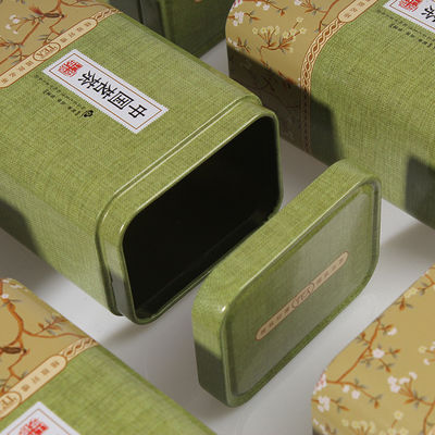 High-End Metallblechbox Rechteck leere Metallöldose mit CMYK / Pantone Farbe