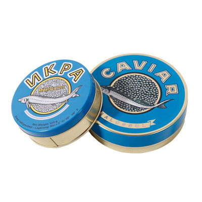 Leichte runde Kaviarverpackung, leere Kaviardosen 100g 125g 250g 500g