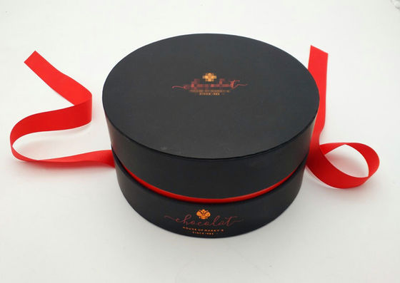 Geschenkkarton aus hartem Papier, rundes Karton mit Deckel und eigenes Logo
