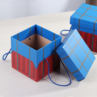 Dekorative Kartonverpackungskisten mit Baumwollseil / PP-Seilgriff