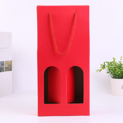 Wiederverwertbare Kartonweinkisten, 2 Flaschen Wein Geschenkboxen - gut versiegelt