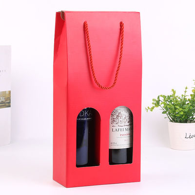 Wiederverwertbare Kartonweinkisten, 2 Flaschen Wein Geschenkboxen - gut versiegelt