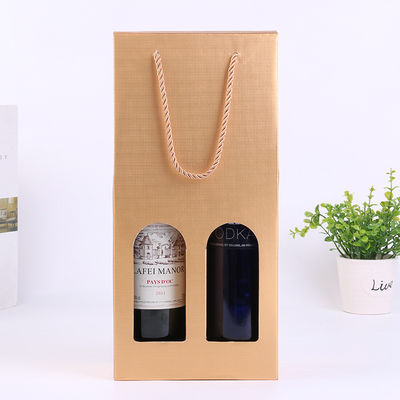 Wiederverwertbare Kartonweinkisten, 2 Flaschen Wein Geschenkboxen - gut versiegelt