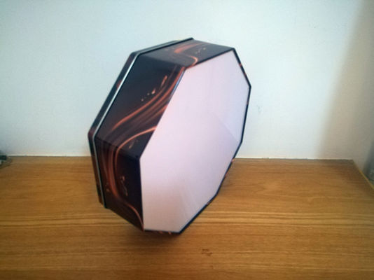 Dekorative Cookie Tin Box Hexagonal Form mit PET-Fenster Custom gedruckt