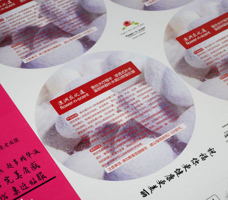 Vollfarbige Logo-Etiketten Klebstoff für Kosmetik-Frauenmasken