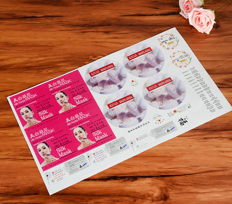 Vollfarbige Logo-Etiketten Klebstoff für Kosmetik-Frauenmasken