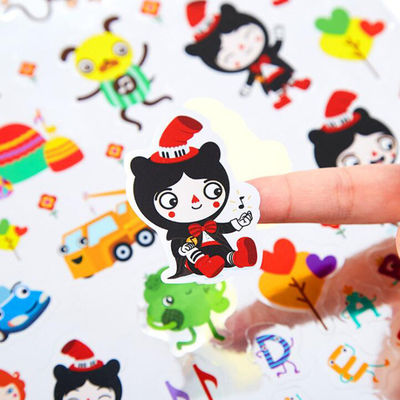 Kinder Cartoon Aufkleber Etikett sterben mit Laser Silberstempel geschnitten
