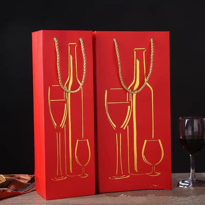 Beschichtete Weinflaschen aus Papier Geschenktaschen, Lackbeschichtung Einzelweinsbeutel
