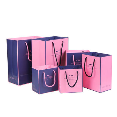 Custom Printed Paper Shopping Bags, personalisierte Papiergeschenktaschen mit Bandgriff