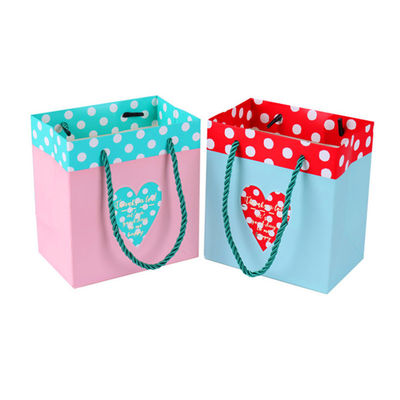Custom Printed Paper Shopping Bags, personalisierte Papiergeschenktaschen mit Bandgriff