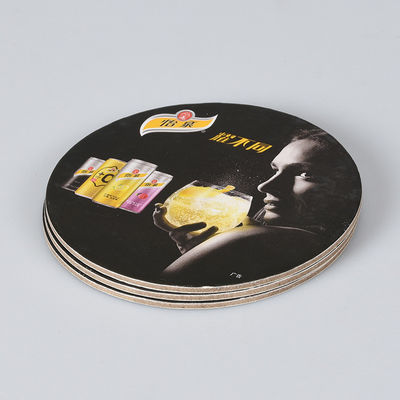 Wasserdichte Promotion Getränke Coasters Runde Form mit ISO FDA zugelassen