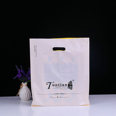 50 Mikron Ldpe Die Cut Handtaschen mit Logo für Werbezwecke