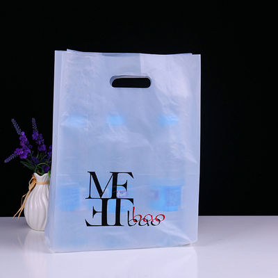 50 Mikron Ldpe Die Cut Handtaschen mit Logo für Werbezwecke