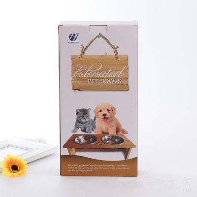 Custom Rechteck Papier Verpackungskiste, Karton Klappkartons für Haustier Schüssel