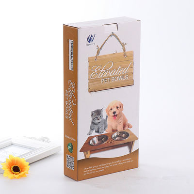 Custom Rechteck Papier Verpackungskiste, Karton Klappkartons für Haustier Schüssel
