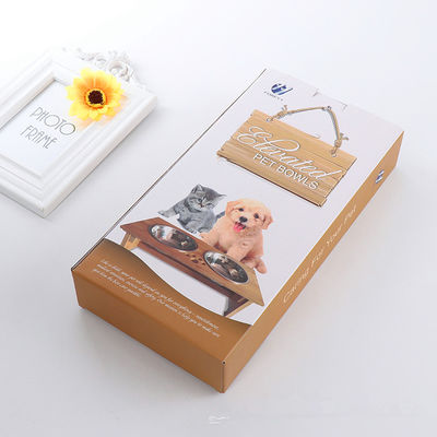 Custom Rechteck Papier Verpackungskiste, Karton Klappkartons für Haustier Schüssel