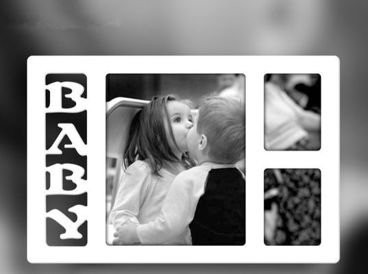 High-End-Ornament-Fotoraum 34X21.5CM Baby-Hand- und Fußabdrücke