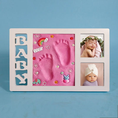 High-End-Ornament-Fotoraum 34X21.5CM Baby-Hand- und Fußabdrücke