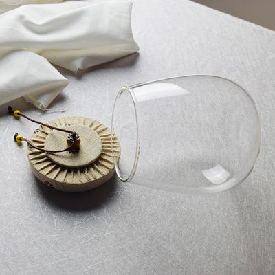 500 ml, 1000 ml Glasflasche, Glasbehälter mit Stoffdeckel
