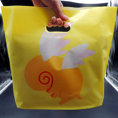Logo-geprägte Plastik-Taschen mit Griff, Kunststofftüten zum Einkaufen