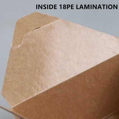 Einweg-Kostenträger Handwerkspapier Mittagessen Lebensmittelbox Papier Mahlzeitbox Standard