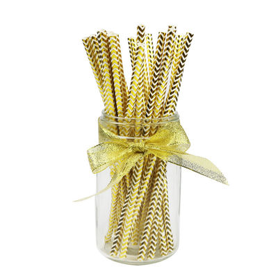 Wiederverwertbares Druckpapier Trinkhalme in Goldfolie Muster ISO9001