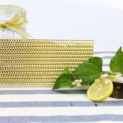 Wiederverwertbares Druckpapier Trinkhalme in Goldfolie Muster ISO9001