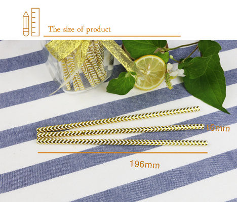 Wiederverwertbares Druckpapier Trinkhalme in Goldfolie Muster ISO9001