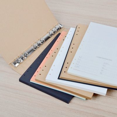 UV-Beschichtung A6 A5 Kraftpapier-Dateiordner mit Ringbindung