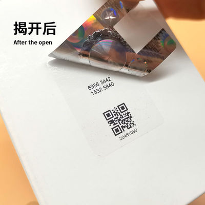 Elektronik-Fälschungsschutz-Etikette mit QR-Code Wasserdicht