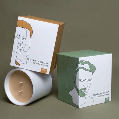 Anpassbare Verpackungsschachtel aus Papier für Körperpflegeprodukte mit Bändern und umweltfreundlichen Materialien