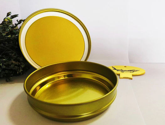 125 g Runde Vakuumleere Kaviarblechflasche mit 0,28 mm Blechdruck