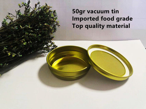 0.28mm Lebensmittelqualität Blech Kaviar Verpackung Vakuum Leere Dose 50g